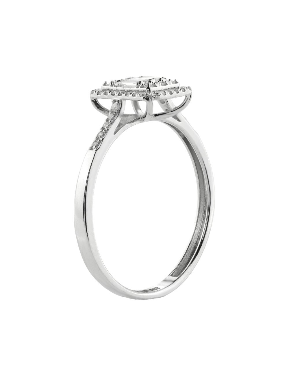 Кольцо из белого золота c бриллиантами