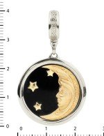 Подвеска из белого золота c ониксом