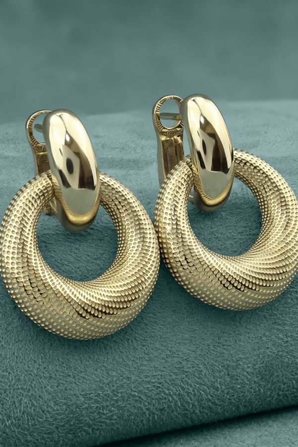 Серьги из лимонного золота 585 пробы