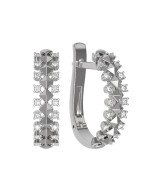 Серьги из белого золота c бриллиантами