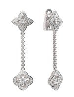 Серьги из белого золота c бриллиантами