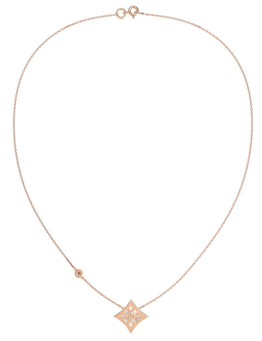 Колье из золота c бриллиантами и перламутром