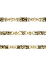 Цепь из лимонного золота c эбеновым деревом