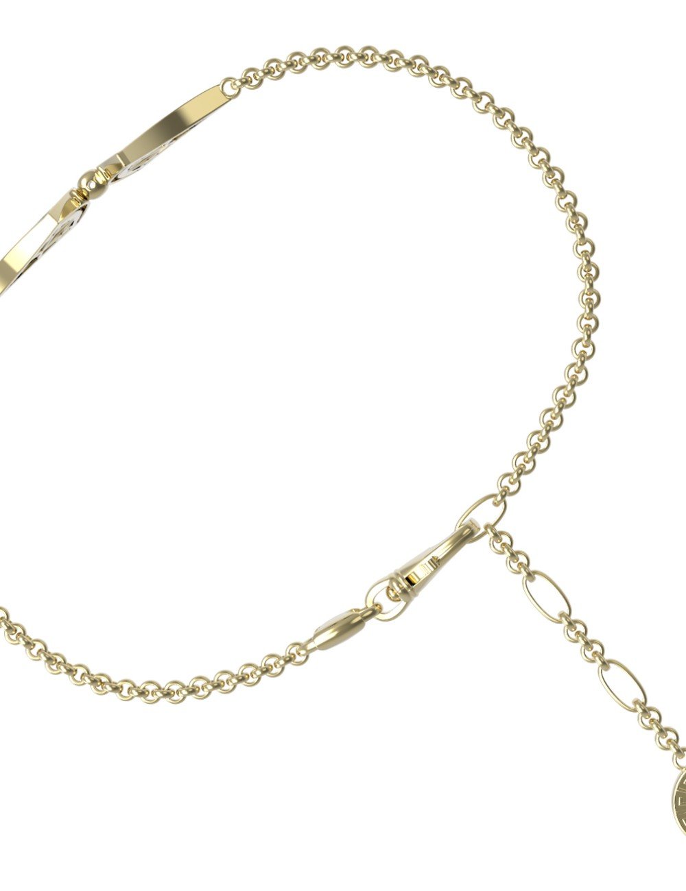 Браслет из лимонного золота c ониксом и перламутром