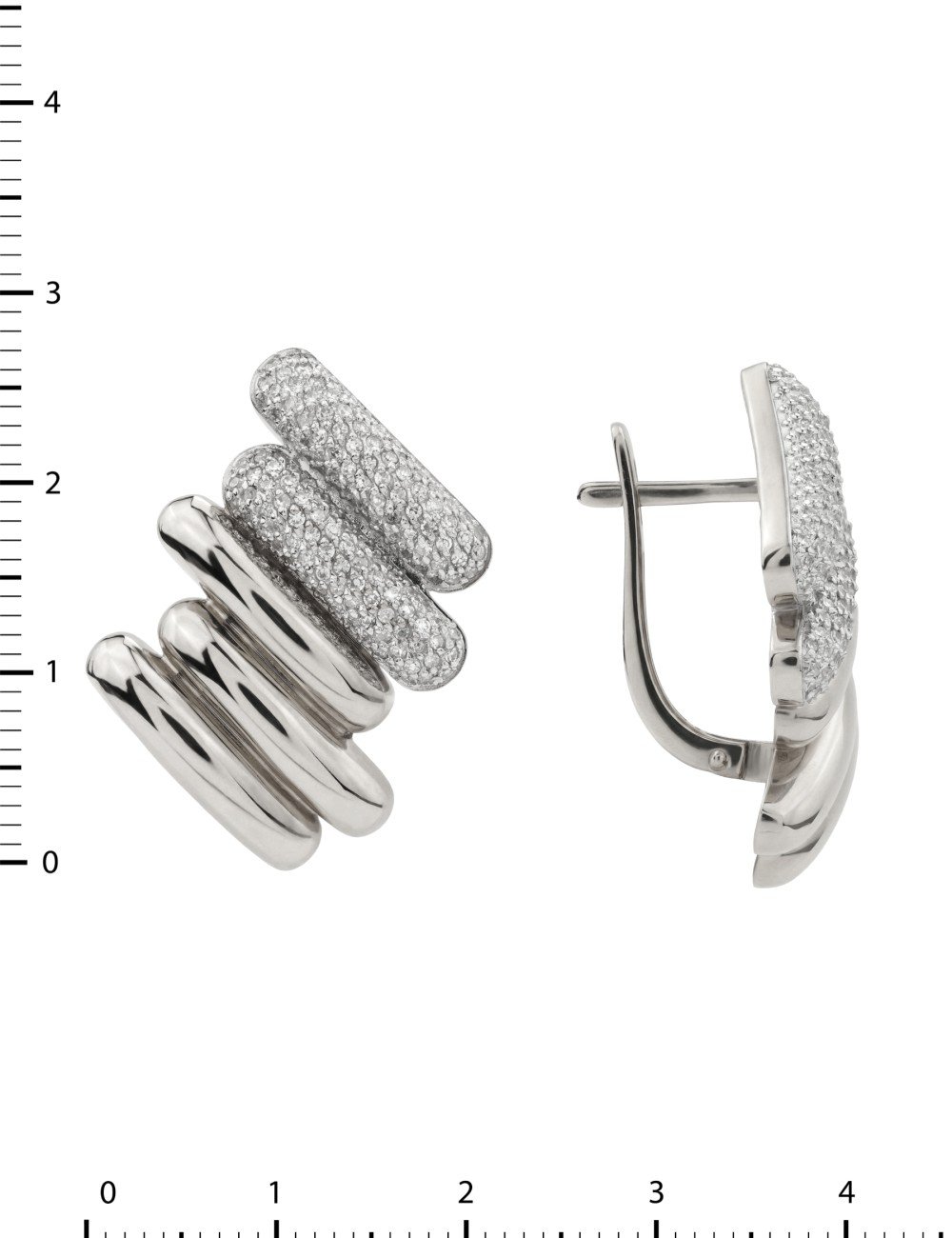 Серьги из белого золота c бриллиантами