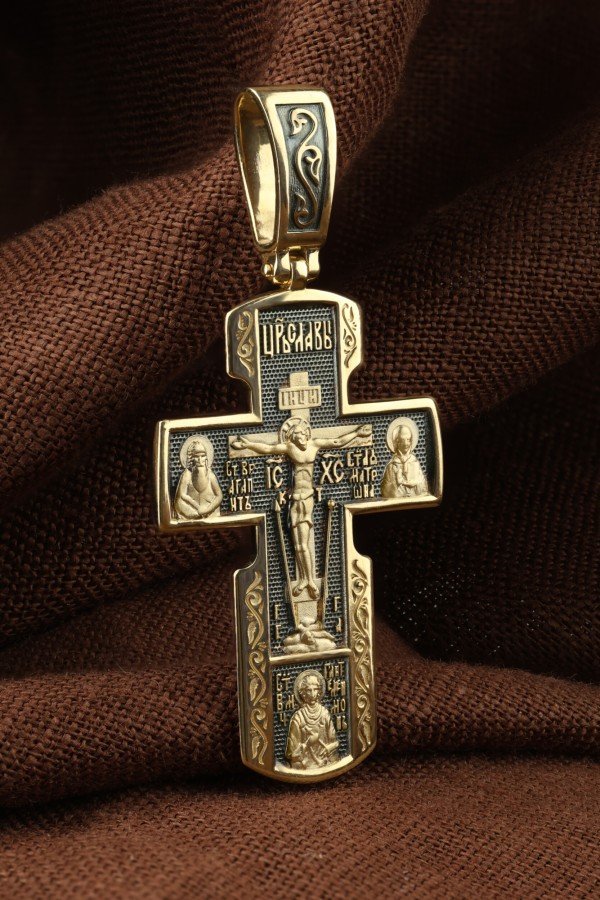 Крест из лимонного золота