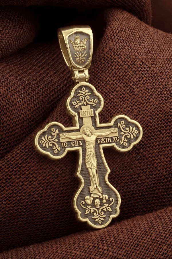 Крест из лимонного золота