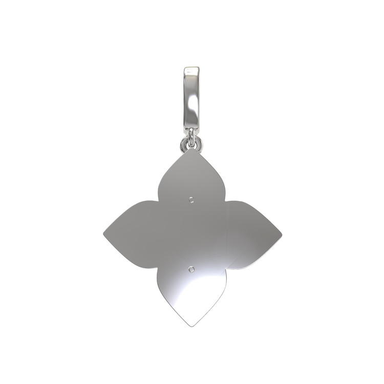 Подвеска из белого золота 585 пробы c бриллиантами и ониксом