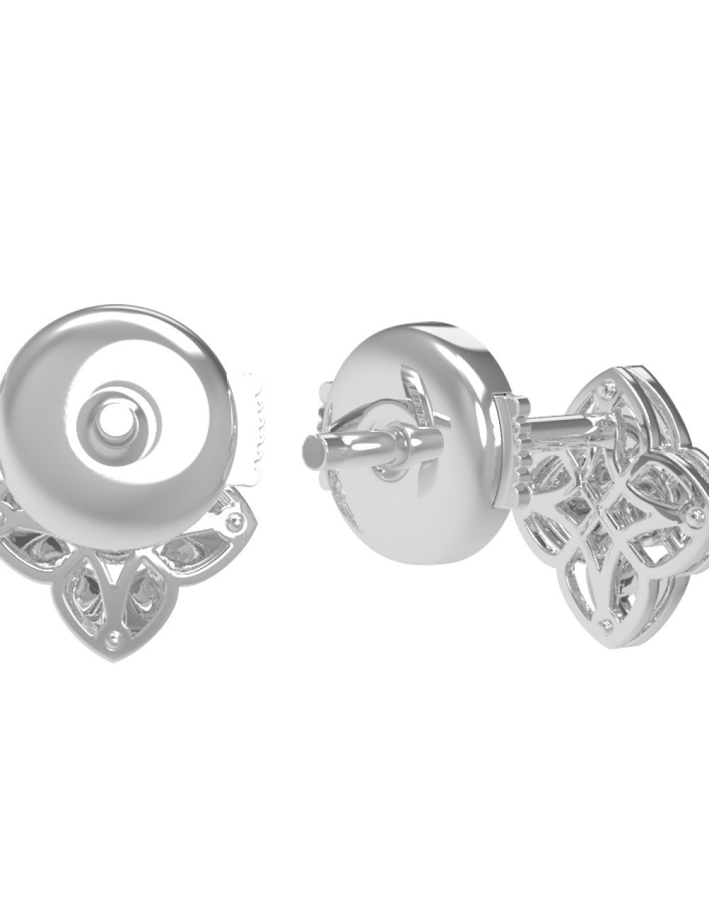 Серьги из белого золота c бриллиантами