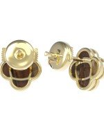 Серьги из лимонного золота c тигровым глазом