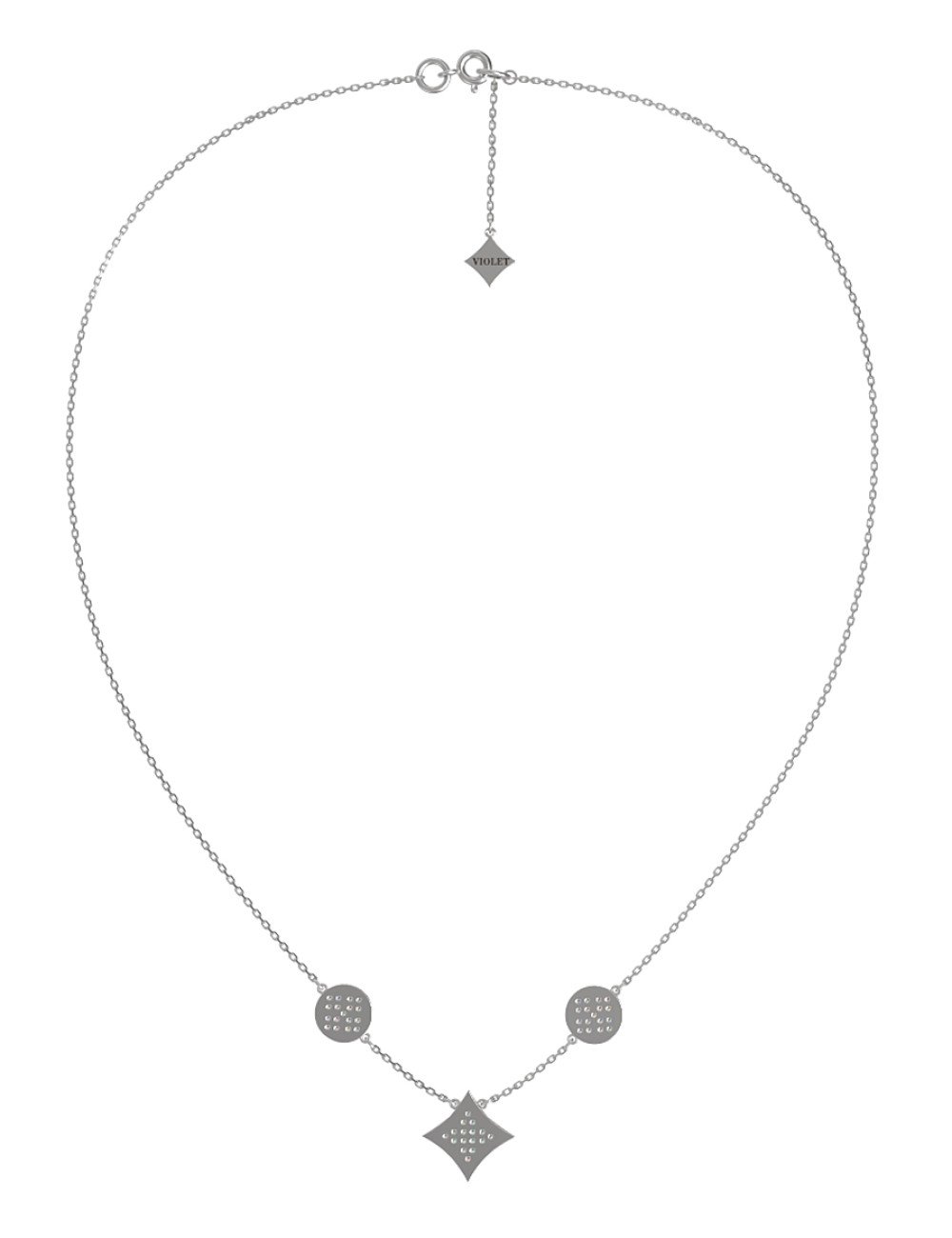 Колье из белого золота c бриллиантами