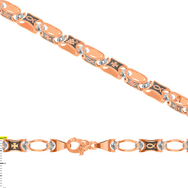 Браслет из красного золота 585 пробы