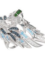 Кольцо из белого золота c фианитом