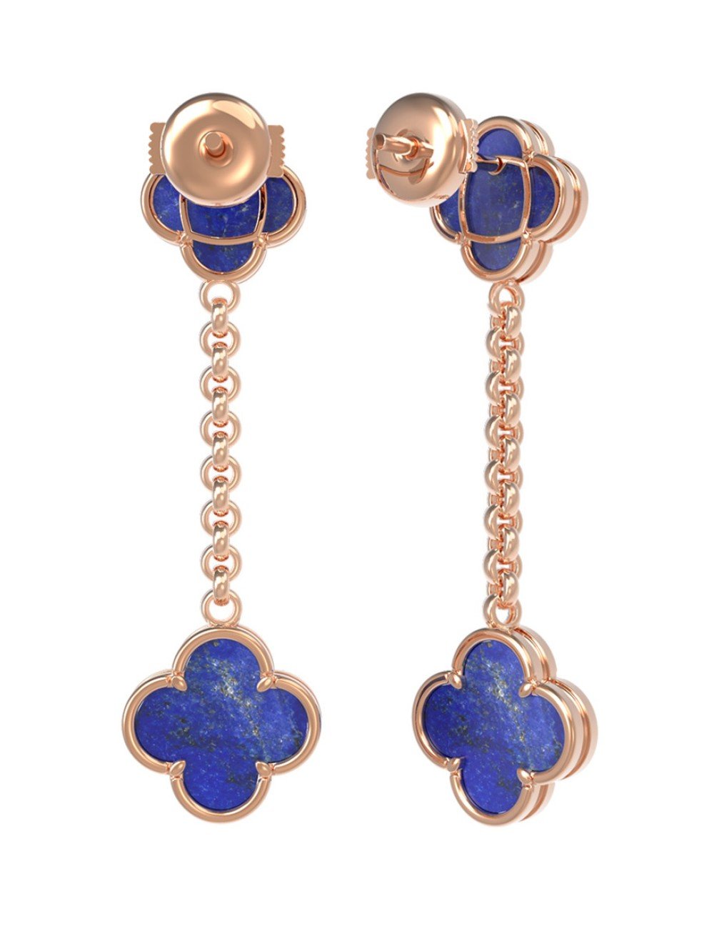 Серьги из золота c лазуритом