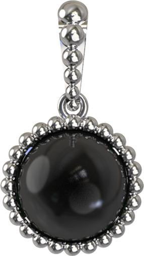 Подвеска из белого золота 585 пробы c ониксом