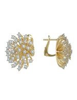 Серьги из лимонного золота c бриллиантами