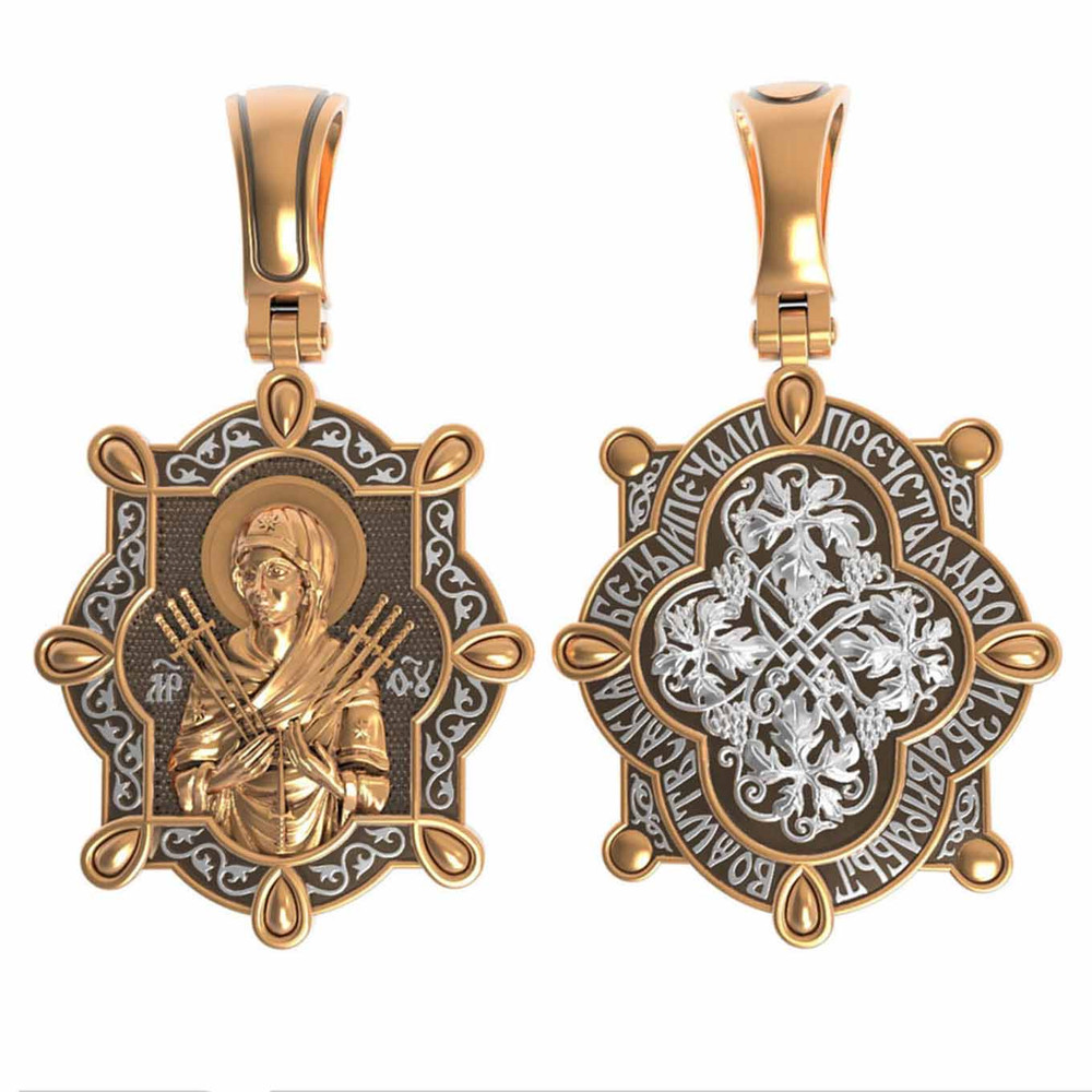 Образок из красного золота 585 пробы