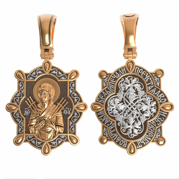 Образок из красного золота 585 пробы