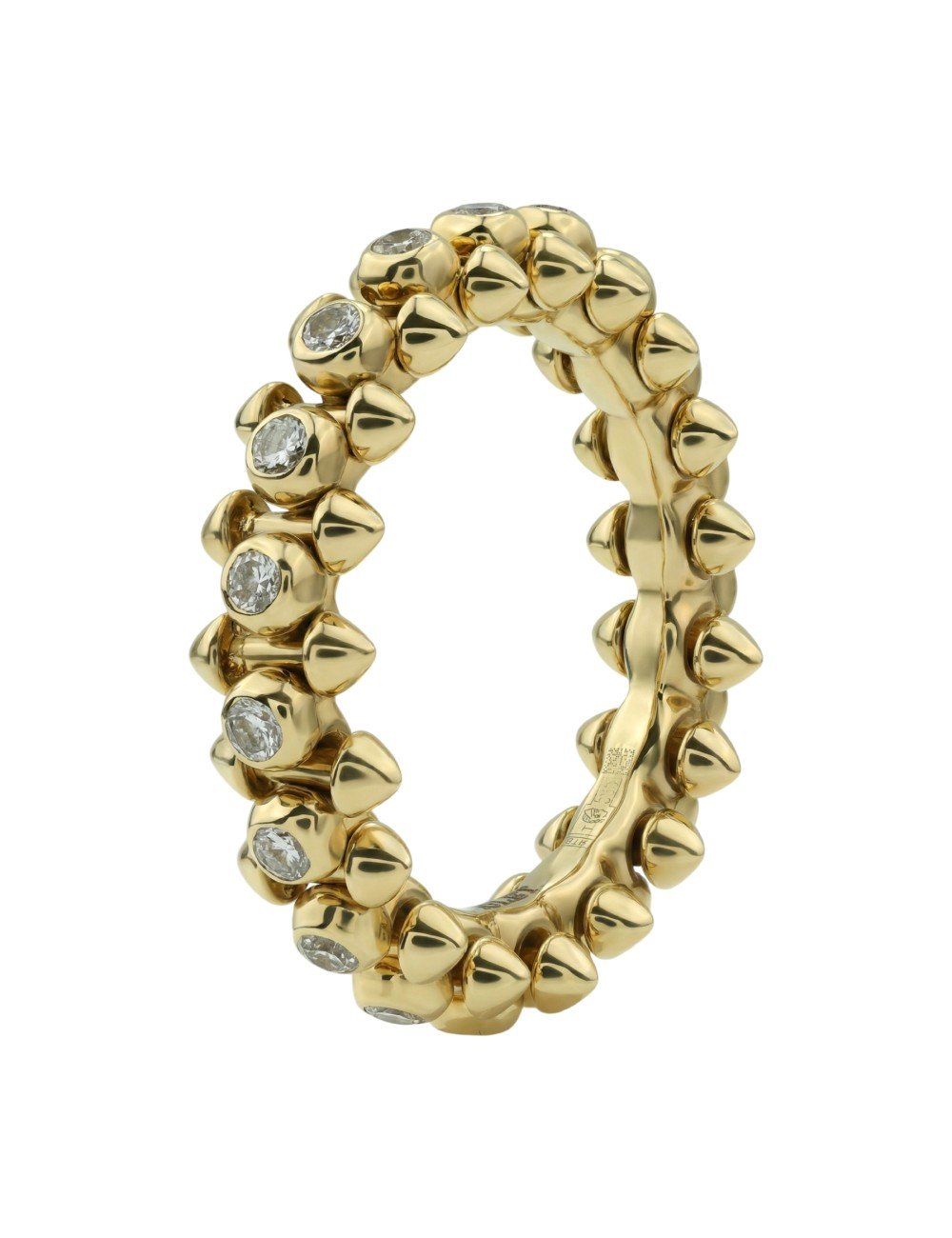 Кольцо из лимонного золота c бриллиантами