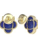 Серьги из лимонного золота c лазуритом