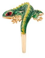 Кольцо из золота c эмалью