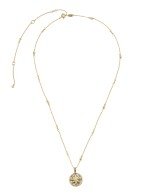 Колье из лимонного золота c бриллиантами, лазуритом и перламутром