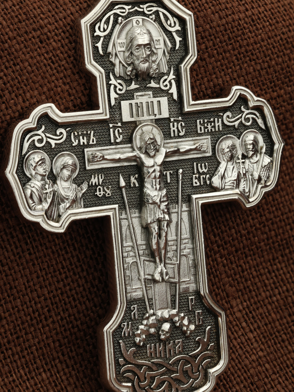 Крест из белого золота 585 пробы