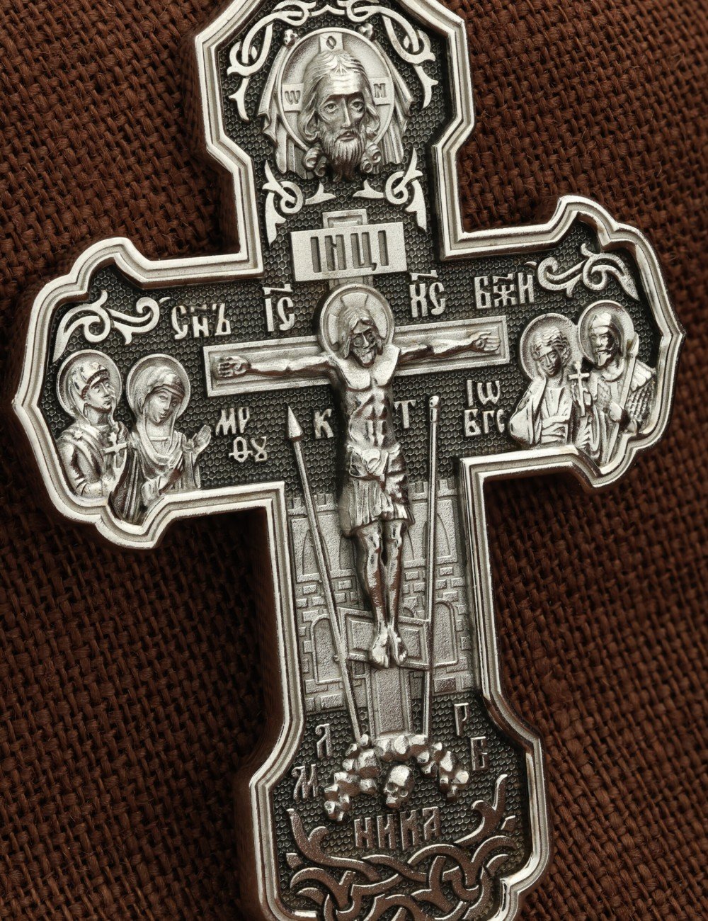 Крест из белого золота