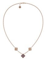 Колье из золота c бриллиантами, лазуритом и перламутром