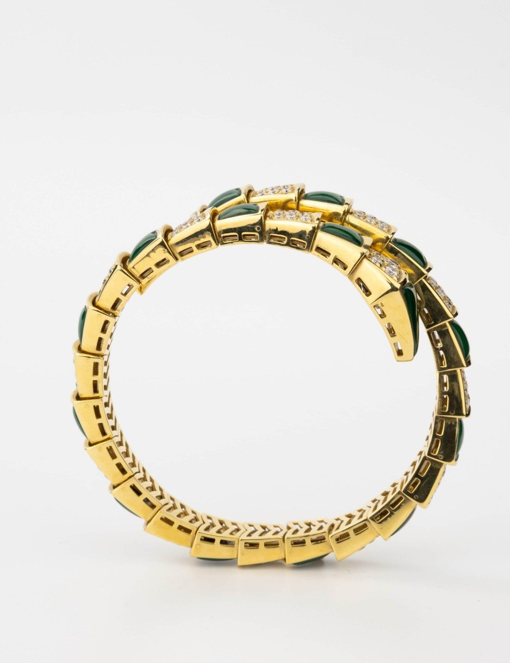 Браслет из лимонного золота c бриллиантами и малахитом
