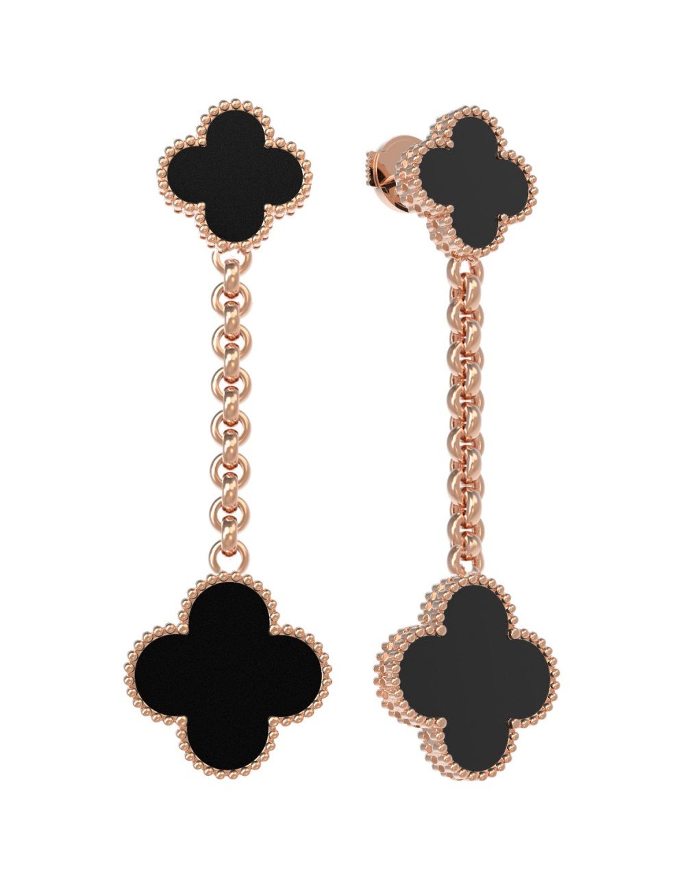 Серьги из золота c ониксом