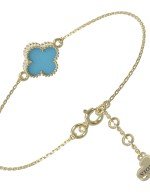 Браслет из лимонного золота c бирюзой