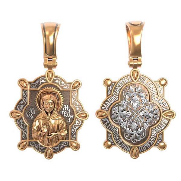 Образок из красного золота 585 пробы