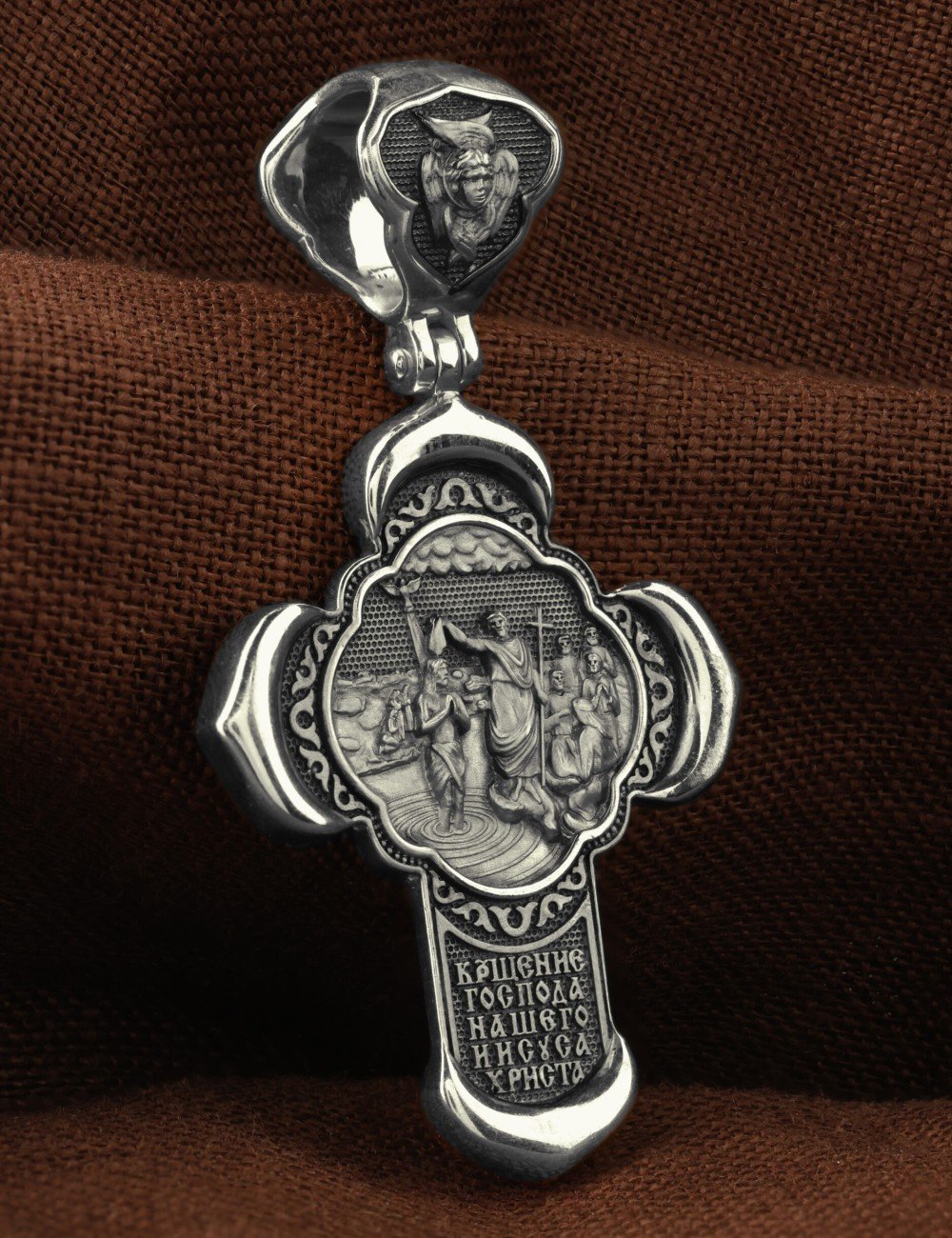 Крест из белого золота