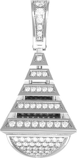 Подвеска из белого золота 585 пробы c бриллиантами