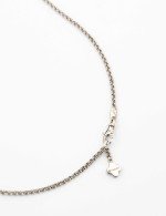 Колье из белого золота c бриллиантами, ониксом и перламутром