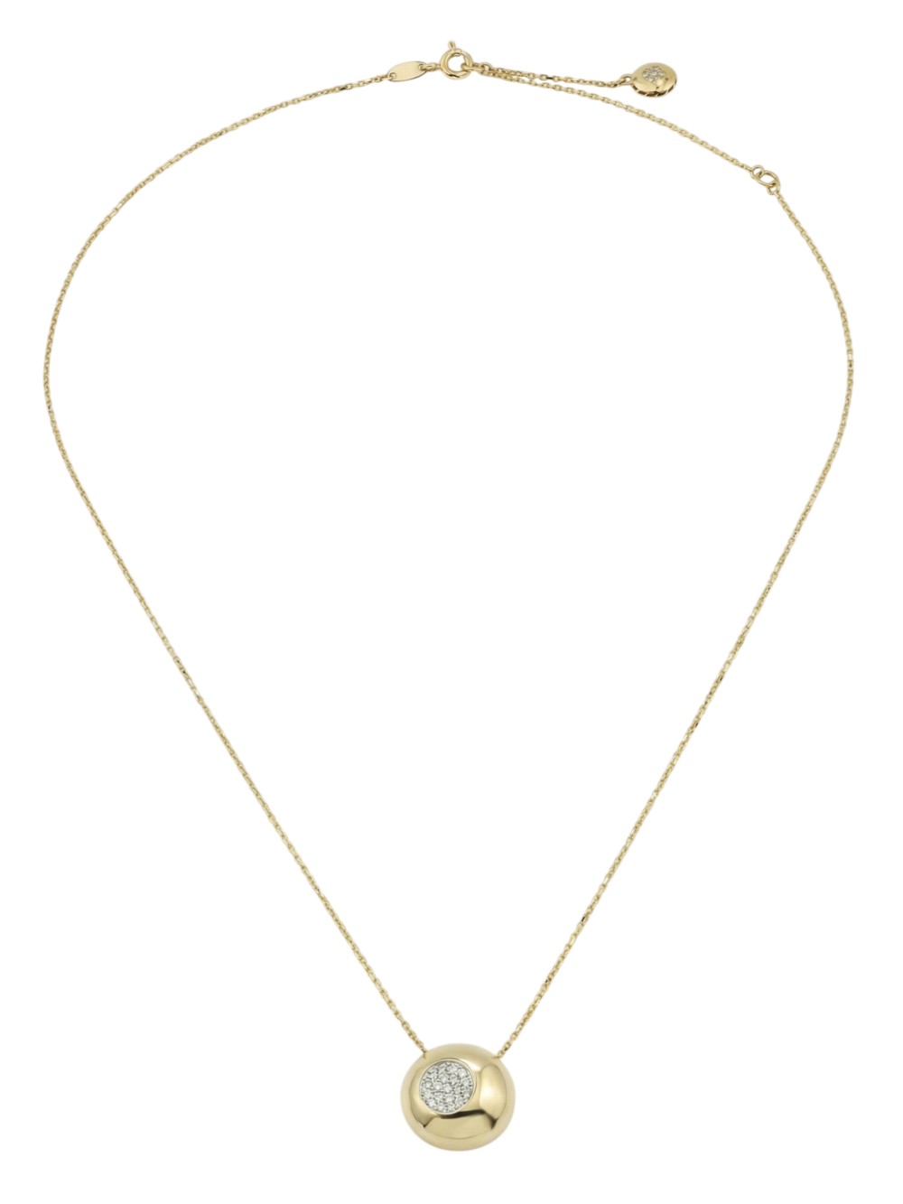 Колье из лимонного золота 585 пробы c бриллиантами