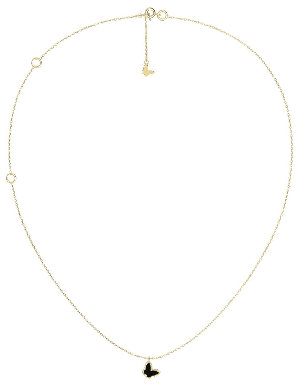 Колье из лимонного золота c ониксом