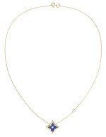 Колье из лимонного золота c бриллиантами и лазуритом
