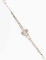 Браслет из белого золота c бриллиантами, ониксом и перламутром