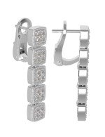 Серьги из белого золота c бриллиантами