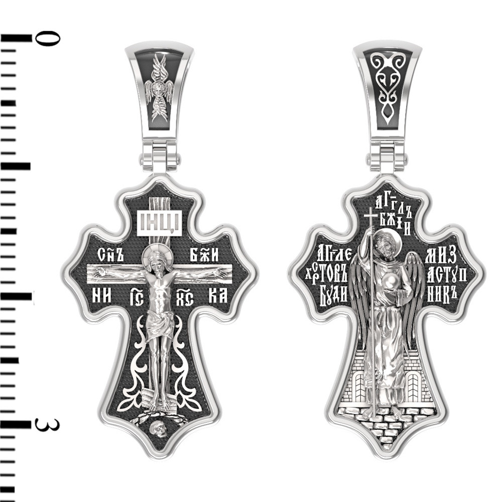 Крест из белого золота 585 пробы