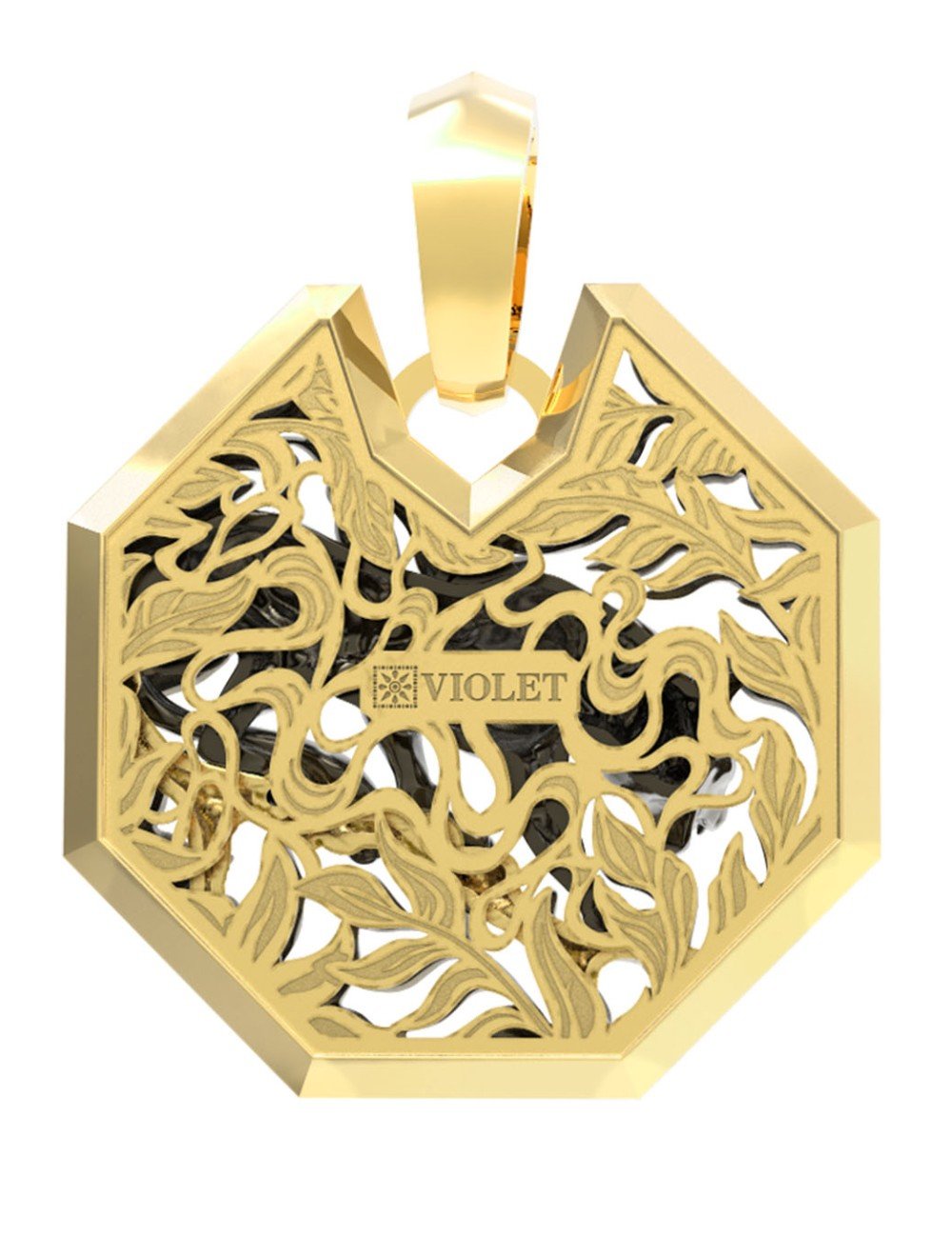 Подвеска из лимонного золота