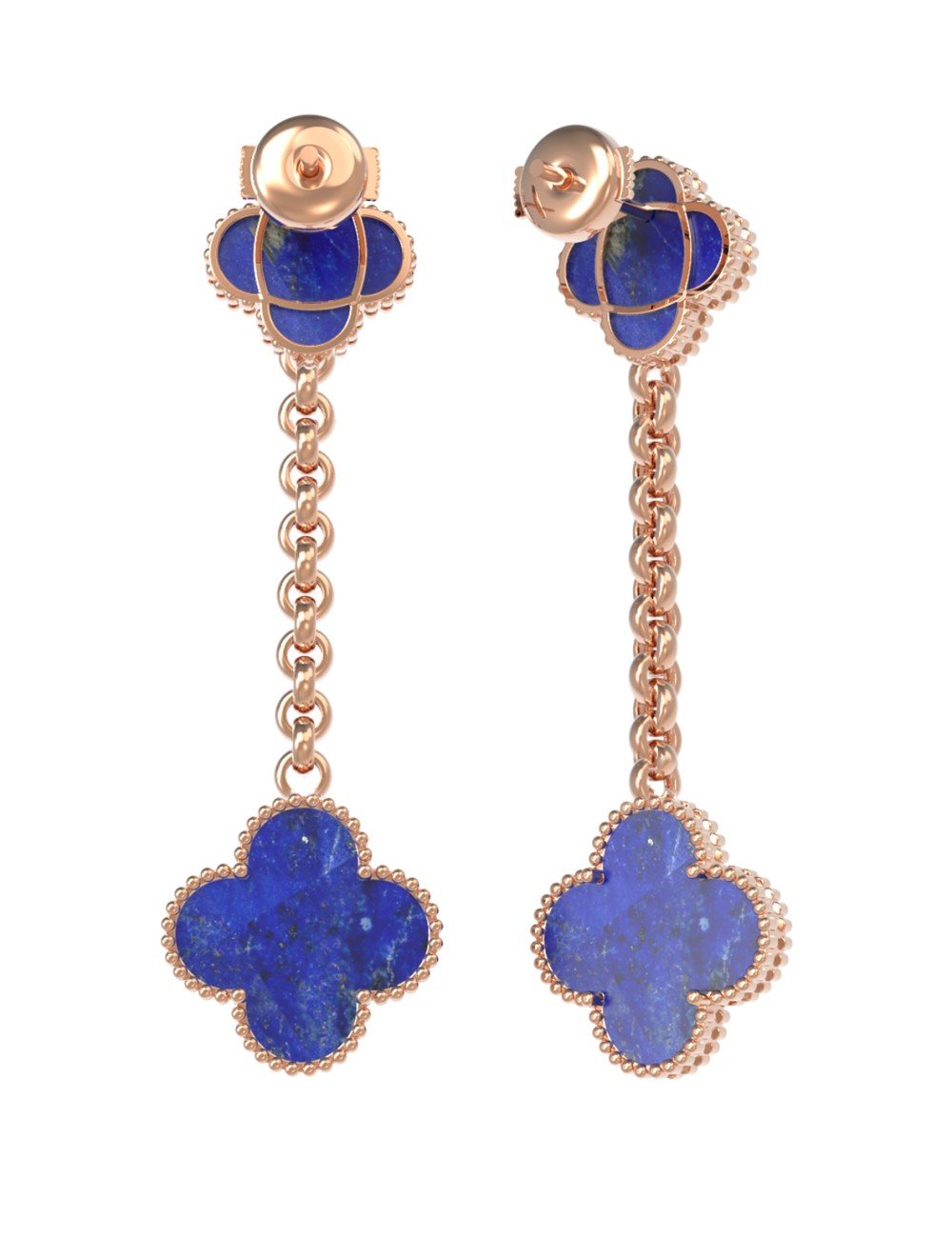 Серьги из золота c лазуритом