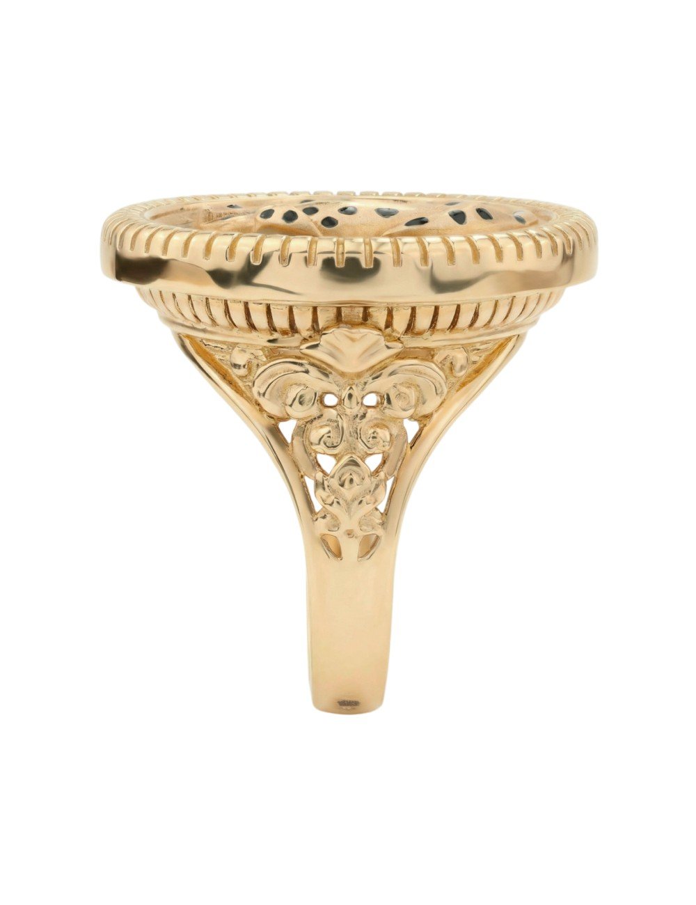 Кольцо из золота c эмалью