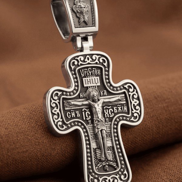 Крест из белого золота