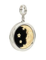 Подвеска из белого золота c ониксом и перламутром