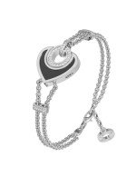 Браслет из белого золота c бриллиантами, ониксом и перламутром