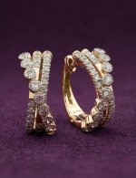 Серьги из золота 585 пробы c бриллиантами