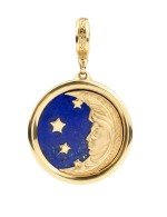 Подвеска из лимонного золота c бирюзой и лазуритом